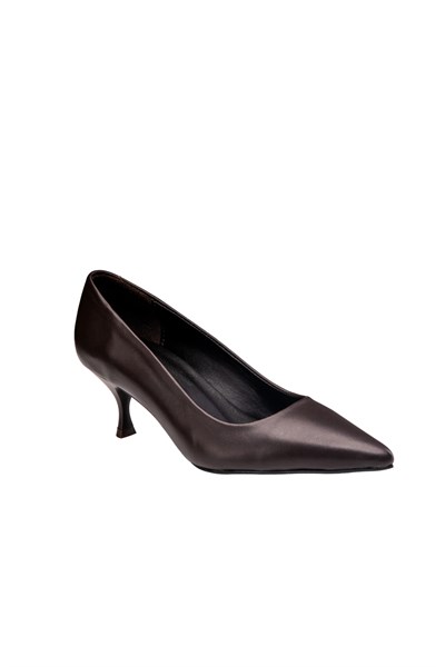 Hakiki Deri Acı kahve Stiletto