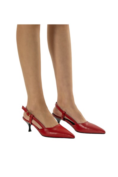 Kırmızı Arkası Açık Stiletto