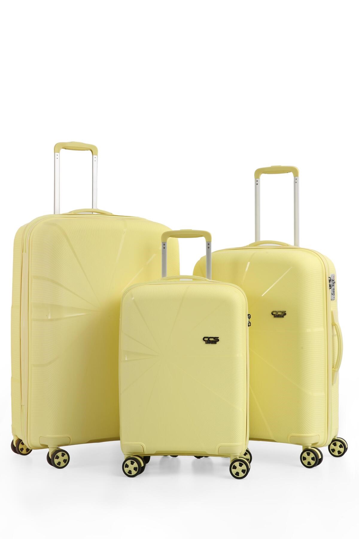 春嘉3点セット ÇÇS 5264 KIRILMAZ POLİPROPİLEN 3 LÜ SET VALİZ BÜYÜK ORTA KABİN