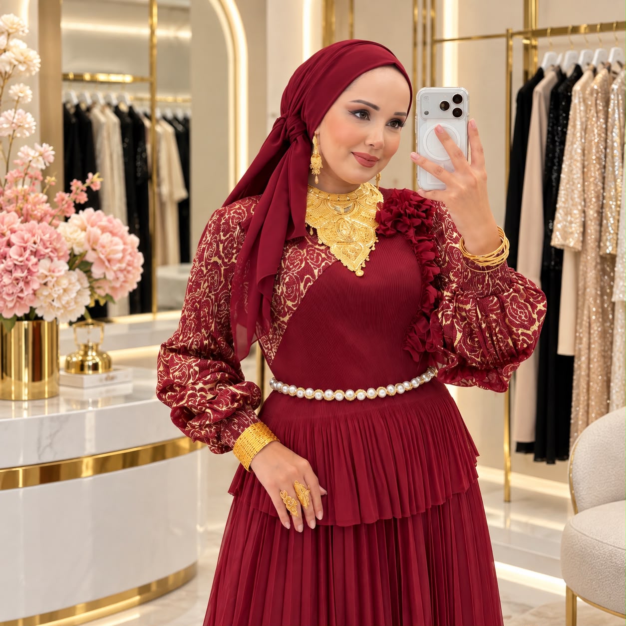 İTHAL GÜL ELBİSE