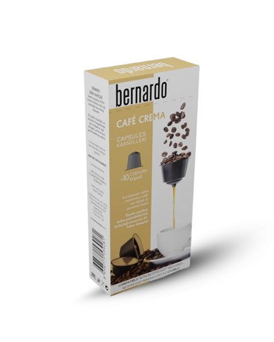 Bernardo Café Crema 10'lu Kapsül Kahve – Nespresso® Uyumlu Kremalı ve Yumuşak Kahve