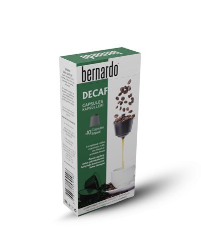 Bernardo Decaf 10'lu Kapsül Kahve – Nespresso® Uyumlu Kafeinsiz Kahve