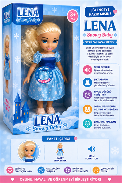 Lena Snowy Baby Oyuncak Bebek – Sesli ve Eğlenceli Bebek Oyuncağı
