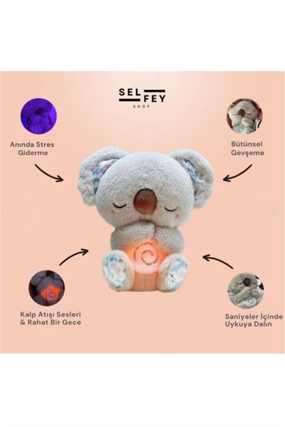Nefes Alan Rahatlatıcı Koala pembe renk