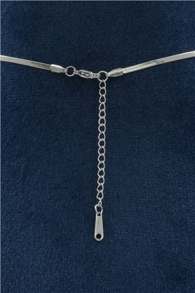 Premium Uçlu Kolye Silver