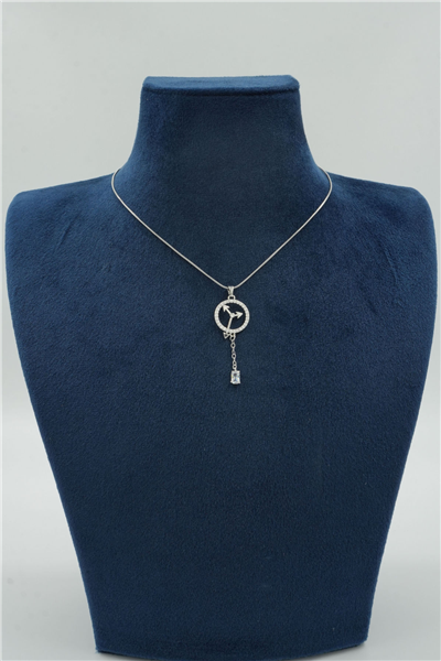 Premium Uçlu Kolye Silver