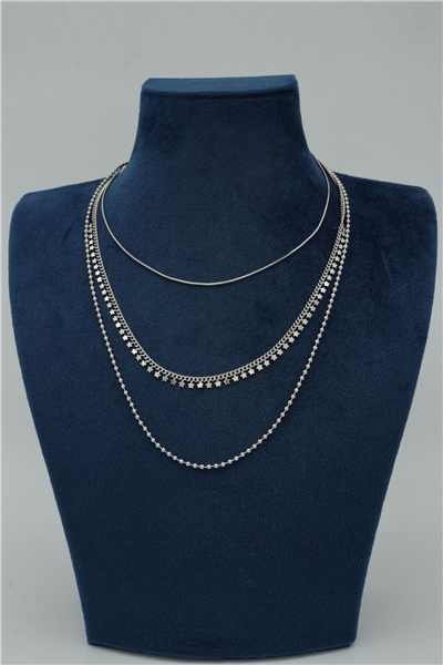 Premium Çoklu Kolye Silver