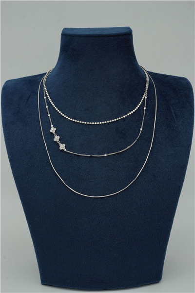 Premium Çoklu Kolye Silver