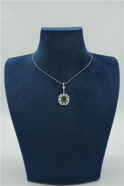 Premium Uçlu Kolye Silver
