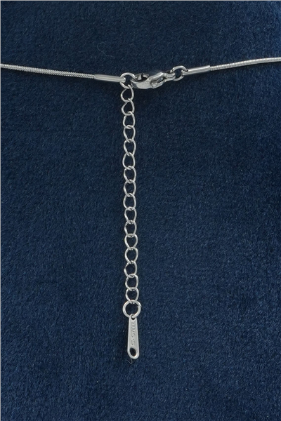 Premium Uçlu Kolye Silver