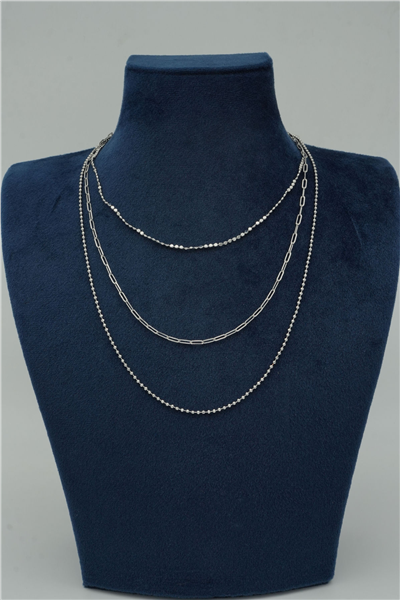 Premium Çoklu Kolye Silver