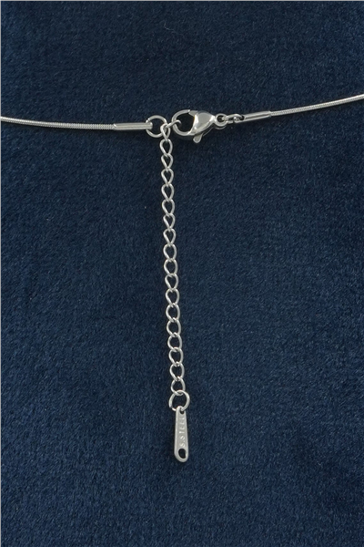 Premium Uçlu Kolye Silver
