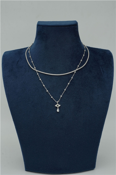 Premium Çoklu Kolye Silver