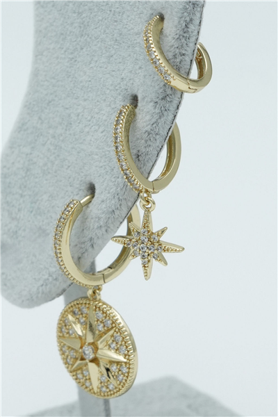 Premium Çoklu Küpeler Gold