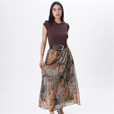 ETRO DESEN ŞİFON ETEK