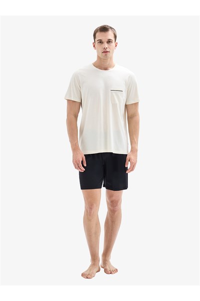 Erkek Pijama Takımı 40872 - Krem