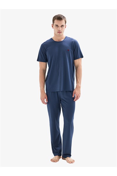 Erkek Pijama Takımı 40877 - Lacivert