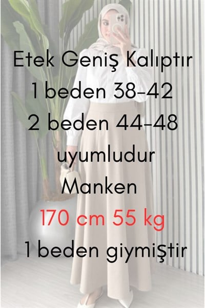 Kadın Dökümlü Günlük Uzun Mevsimlik Etek