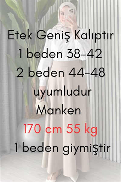 Kadın Dökümlü Günlük Uzun Mevsimlik Etek
