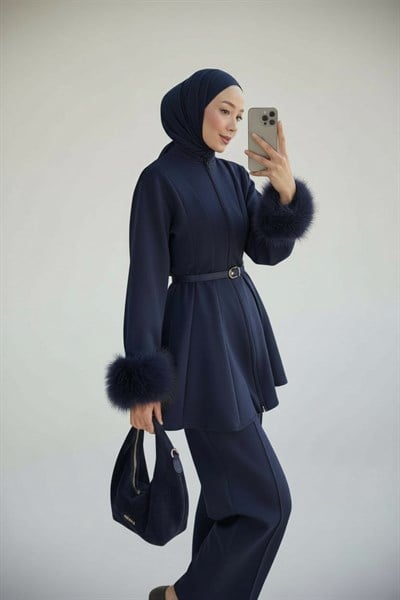 Kadın Kolu Tüylü Skuba Pantolon Bluz Takım