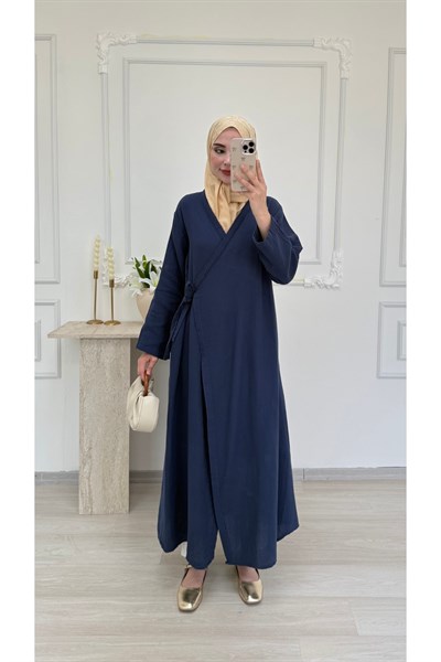 Kadın Muslin Kimono Uzun Pardesü