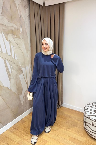 Molly Nelly Bol Havuç kesim Pantolonlu Takım