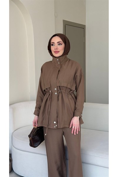 Molly Nelly Kadın Beli Bağcıklı Pantolon Takım