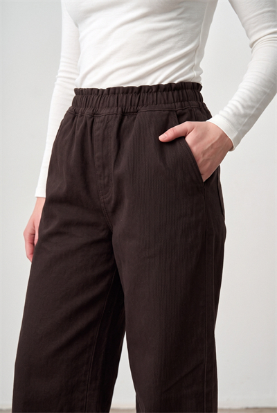 Molly Nelly Kadın Beli Lastikli Bol Paça Kot Pantolon