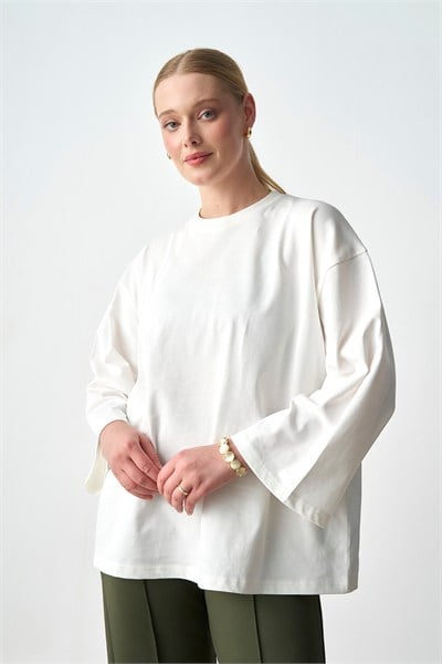 Molly Nelly Kadın Geniş Kol Basic Body Sweat