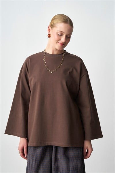 Molly Nelly Kadın Geniş Kol Basic Body Sweat