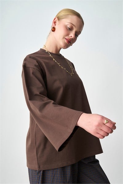 Molly Nelly Kadın Geniş Kol Basic Body Sweat
