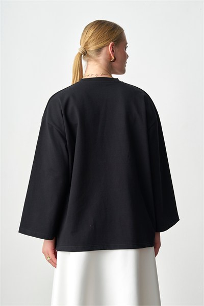 Molly Nelly Kadın Geniş Kol Basic Body Sweat