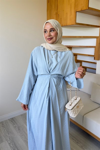 Molly Nelly Kadın Önden Bağlamalı Ovesize Modal Elbise