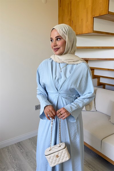 Molly Nelly Kadın Önden Bağlamalı Ovesize Modal Elbise