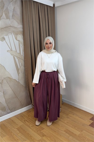 Molly Nelly Kadın Salaş Bol Paça Pantolon