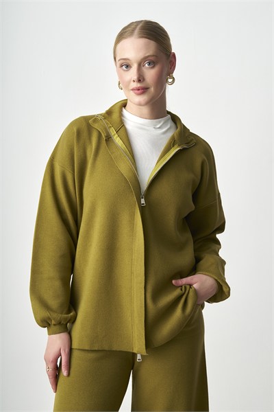 Molly Nelly Kadın Triko Fermuarlı Oversize Takım