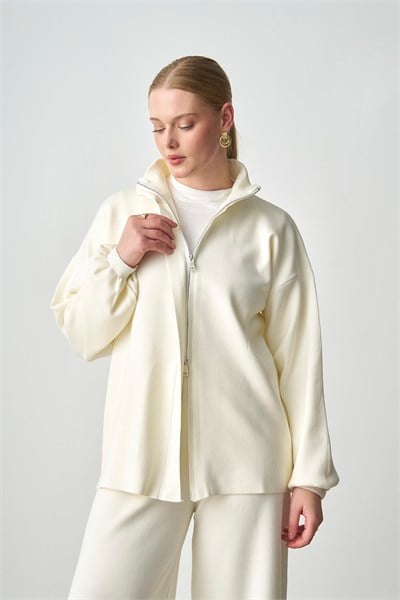 Molly Nelly Kadın Triko Fermuarlı Oversize Takım