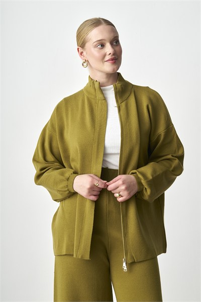 Molly Nelly Kadın Triko Fermuarlı Oversize Takım