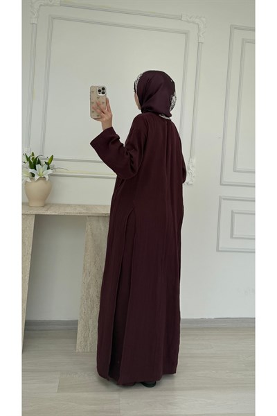 Molly Nelly Kadın Yırtmaçlı Tunik Muslin Pantolon Takım