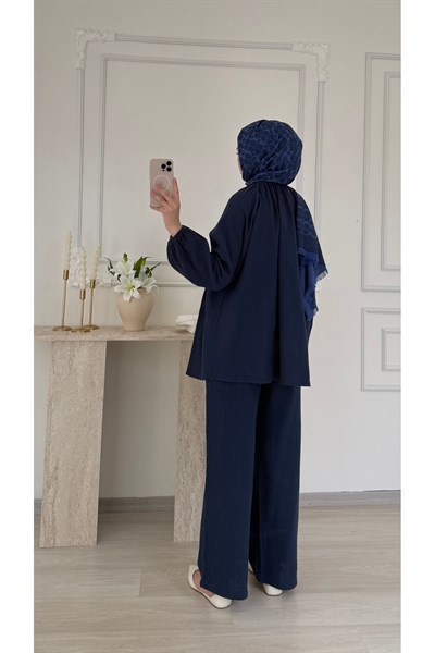 Molly Nelly Kadın Zincirli İncili Muslin Takım