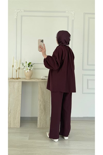 Molly Nelly Kadın Zincirli İncili Muslin Takım