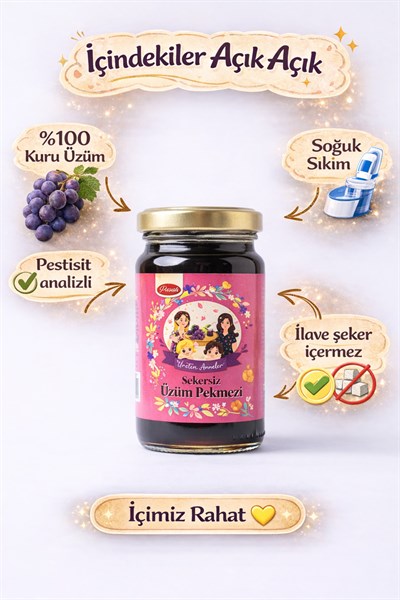 Şekersiz Üzüm Pekmezi (Pestisit Analizli ) 250 ml