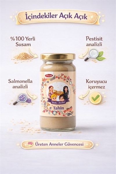 Tahin Tek Kavrulmuş ( Pestisit- Salmonella Analizli) 250 ml