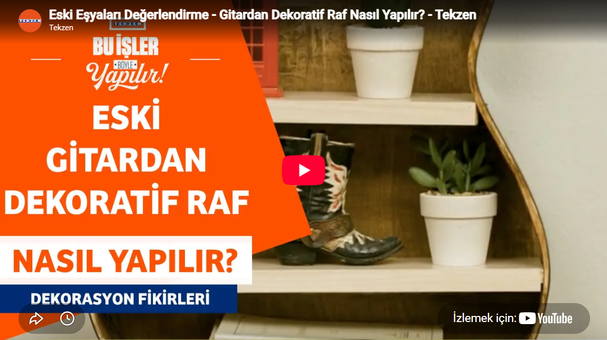 Eski Gitardan Dekoratif Raf Nasıl Yapılır?