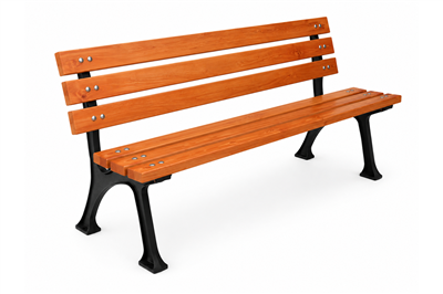 Alaçam Doğal Ahşap Döküm Ayaklı Bank Park, Bahçe Tipi 145 cm