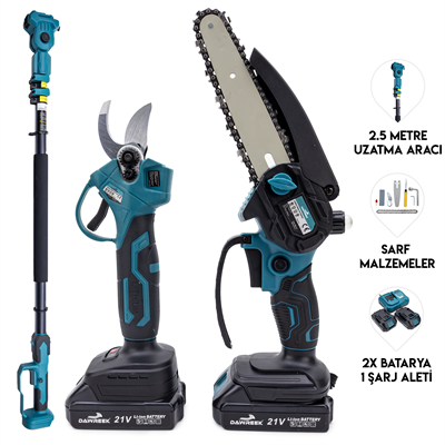 Dawreek Teleskopik 2.5m + İkili Budama Seti MK21 (BT0127)