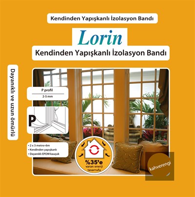 Kapı Pencere Bandı P Tipi Kahverengi 6Mt
