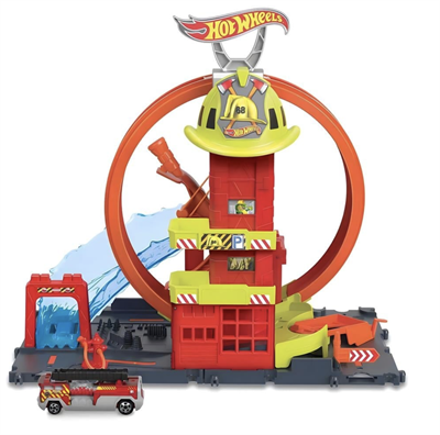 Hot Wheels Çember Pistli İtfaiye İstasyonu 