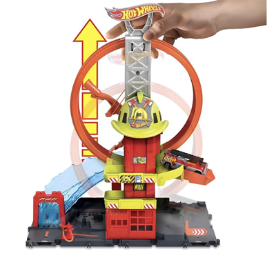  Hot Wheels Çember Pistli İtfaiye İstasyonu 