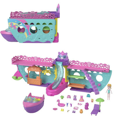  Polly Pocket Unicorn Bot Oyun Seti Taşınabilir Mini Oyun
